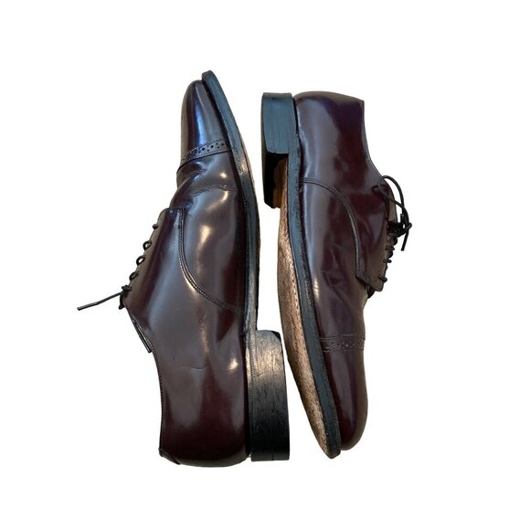 JOHNSTON & MURPHY MEN'S BURGUNDY LEATHER ALDRICH II CAP TOE WINGTIPS 9D/B - Picture 6 of 9